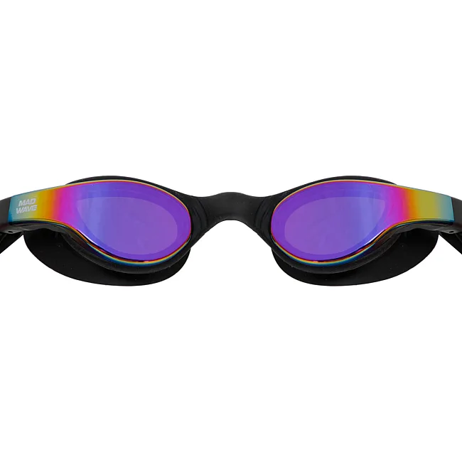 Очки для плавания взрослые радужные линзы MADWAVE
 RAY Rainbow M042003 (Черный)