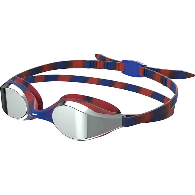 Очки для плавания детские Speedo HYPER FLYER MIRRORED синий, красный
