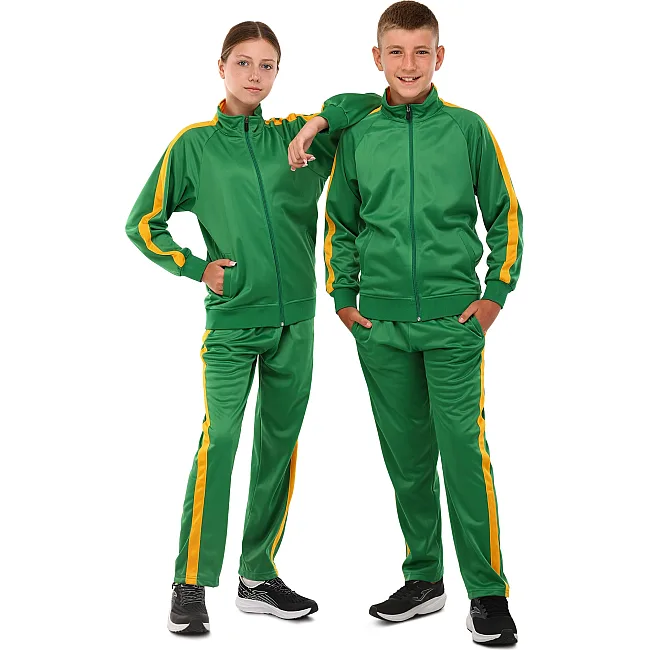 Спортивный костюм
 детский кофта на молнии и брюки LIDONG LD-581 26-32 (Черный-салатовый)