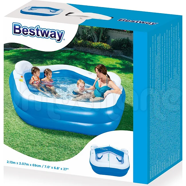 Басейн надувний дитячий Bestway 54153 213x206х69 см