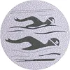 Жетон-наклейка на медаль на кубок ø25мм SP-SPORT Плавання 25-0090 (Срібний)