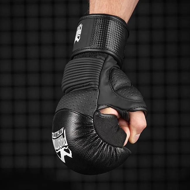 Перчатки для ММА Phantom RIOT Pro Black (капа в подарок)