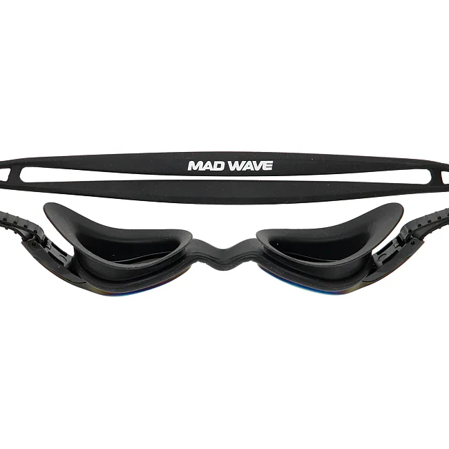 Очки для плавания взрослые радужные линзы MADWAVE
 RAY Rainbow M042003 (Черный)