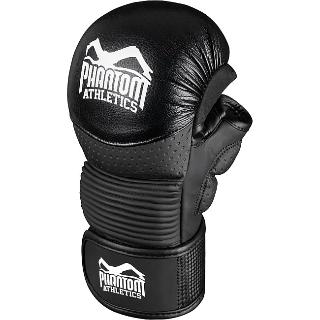 Перчатки для ММА Phantom RIOT Pro Black (капа в подарок)