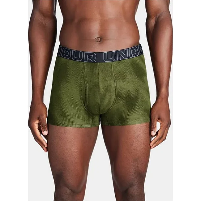 Труси чоловічі UNDER ARMOUR PERFORMANCE COTTON - PRINT 3 IN 3PK зелений, сірий, чорний