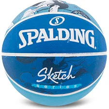 Баскетбольный мяч резиновый SPALDING SKETCH DRIBBLE 84448Y 7 (Синий)