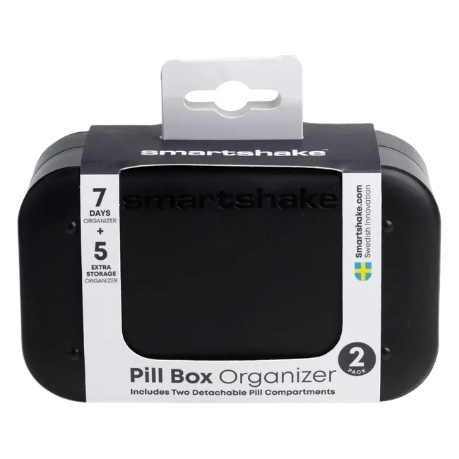 Таблетниця Smartshake Pillbox Organiser 2-pack Black