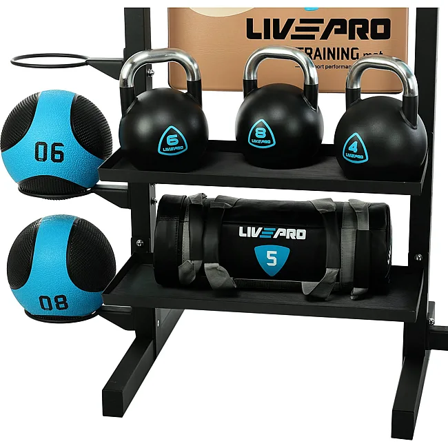 Модульний стелаж
 для інвентарю кросфіт
 LiveUp LP8897
156,5x76,6x197,4см