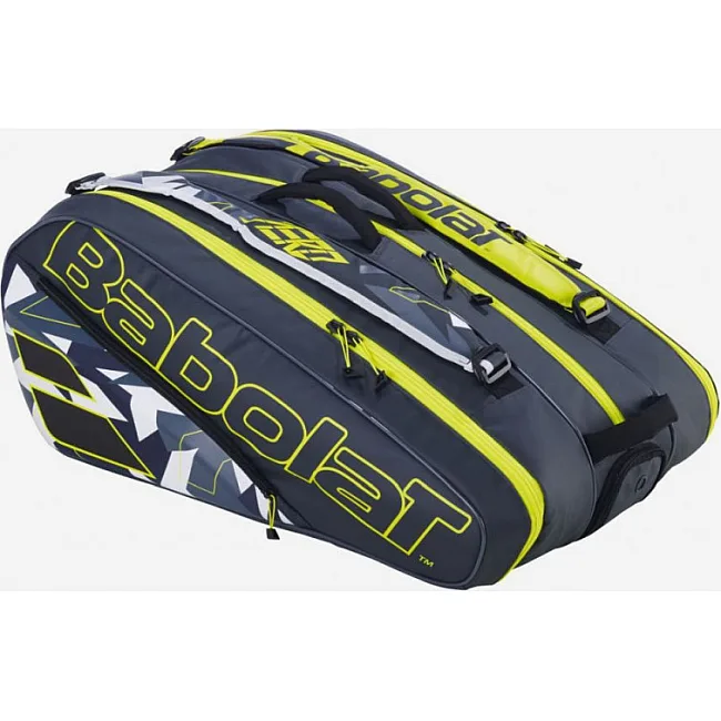 Чехол для теннисной ракетки Babolat RH X 12 Pure Aero GREY/YELLOW/WHITE