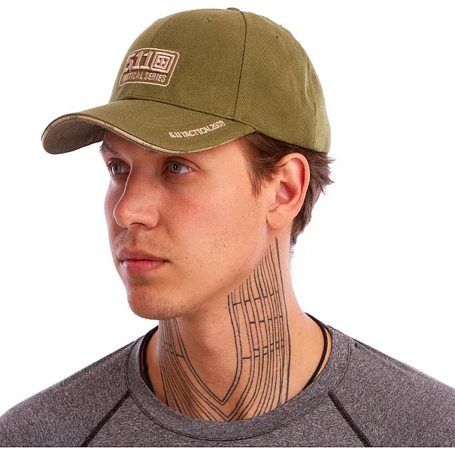 Кепка бейсболка тактическая 5.11 Tactical TY-6308 (Хаки)