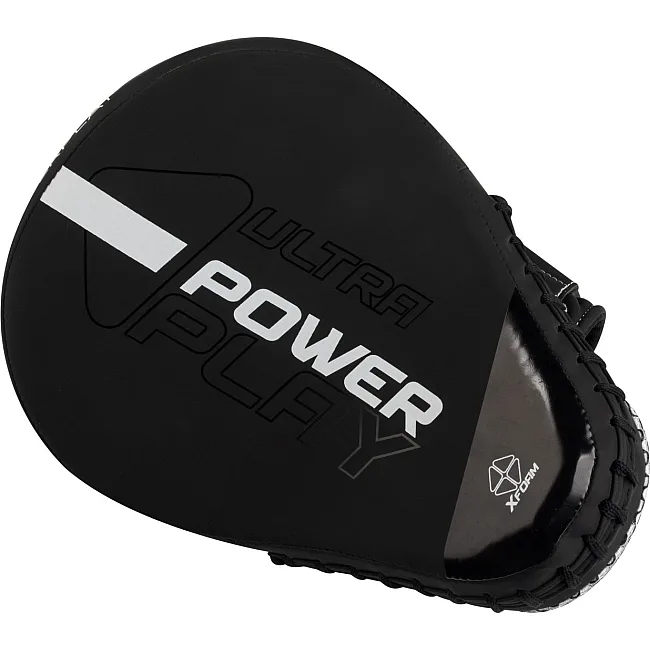 Лапы боксерские PowerPlay 3044 Pro Carbon Ultra Series Черно-Белые PU