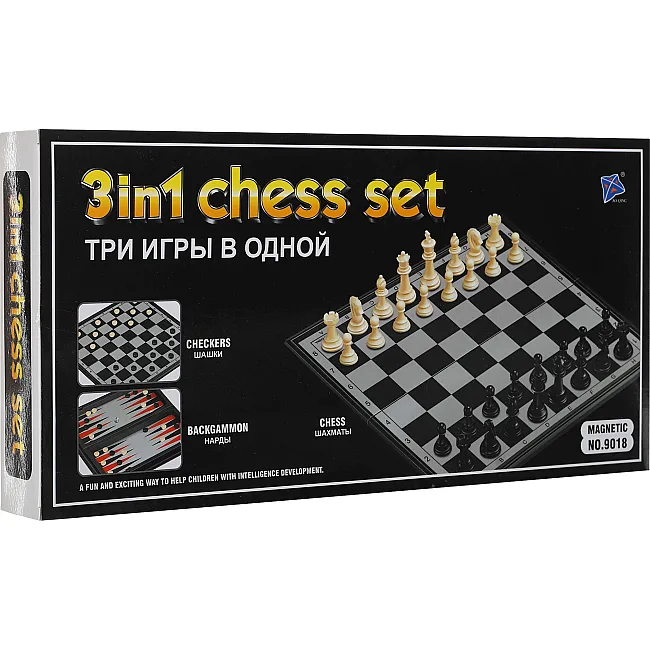 Набір настільних ігор 3в1
 на магнітних SP-SPORT
 9018
 40см x 40см