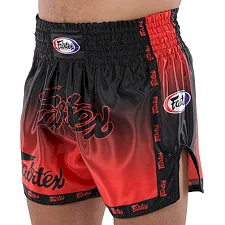 Шорти для кікбоксингу FAIRTEX BO-9474 (Чорний-червоний)