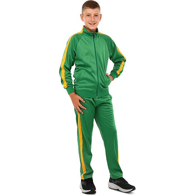 Спортивный костюм
 детский кофта на молнии и брюки LIDONG LD-581 26-32 (Черный-салатовый)