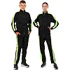 Спортивный костюм детский кофта на молнии и брюки LIDONG LD-581 26-32 (Черный-салатовый)