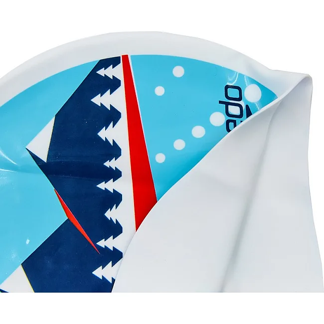 Шапочка для бассейна
 силиконовая для взрослых SPEEDO SLOGAN PRINT 808385B956 LIGHT ADRIATIC