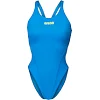 Купальник закрытый для женщин Arena TEAM SWIMSUIT SWIM TECH SOLID голубой