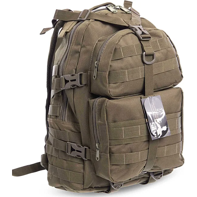 Штурмовой тактический рюкзак трехдневный SILVER KNIGHT TY-046 44х32х21см 30л (Оливковый)