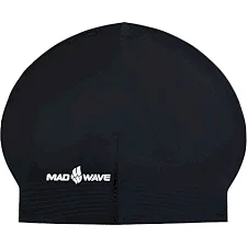 Шапочка для бассейна латексная для взрослых MADWAVE SOLID SOFT M056502 (Черный)
