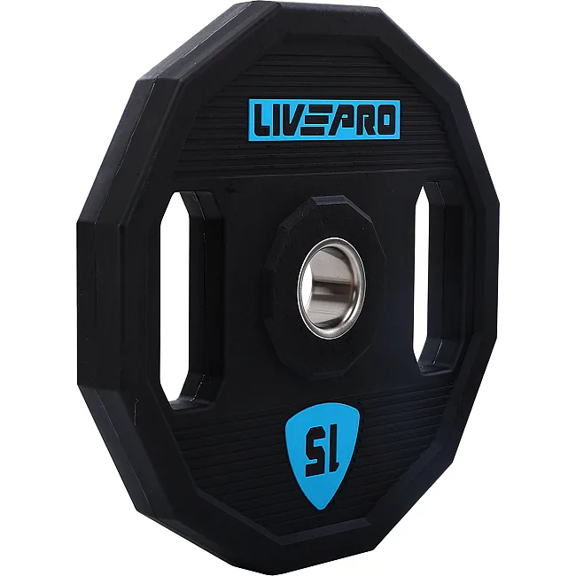 Блины диски полиуретановые 2 Handle металлическая втулка LiveUp LP8023-15 ø51мм 15кг