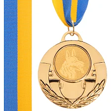 Медаль спортивная с лентой тематическая SP-SPORT AIM Собаки C-4846-0039 ø5см (Золотой)