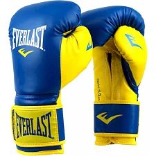 Боксерські рукавиці тренувальні Everlast Powerlock Blue Yellow
