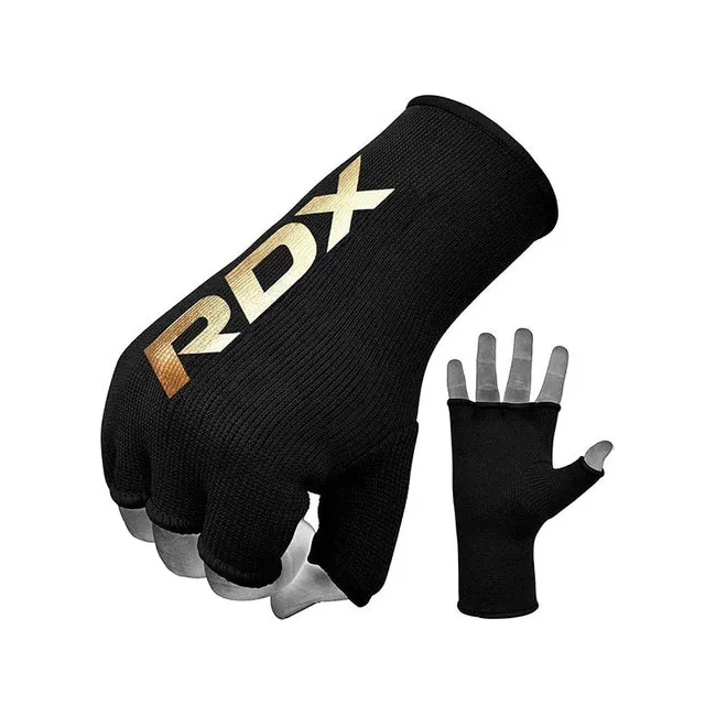 Быстрые гелевые бинты RDX HУниверсальный iery Inner Elasticated Half Finger Black Golden