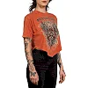 Футболка женская AFFLICTION Awakening Light Rust Lava Wash
