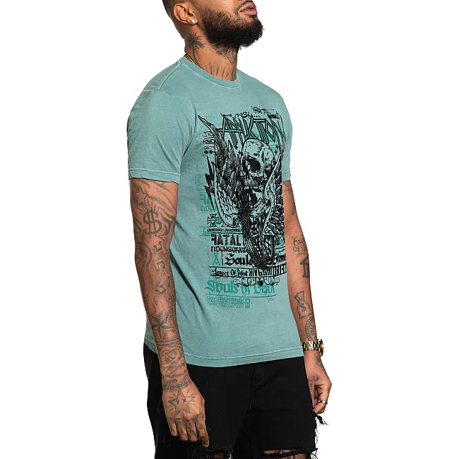 Футболка мужская AFFLICTION Eastvale Mob Trellis Pigment Dye