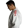 Кимоно для дзюдо Adidas Club (белое с красными полосами, J350P_WB)