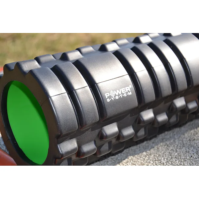 Массажный роллер (МФР ролл) POWER SYSTEM PS-4050 Black/Green (33x15см.)
