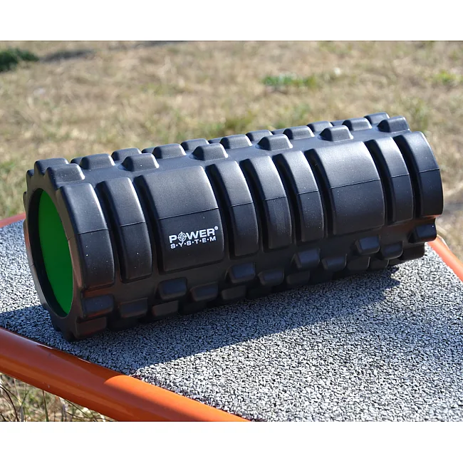 Массажный роллер (МФР ролл) POWER SYSTEM PS-4050 Black/Green (33x15см.)