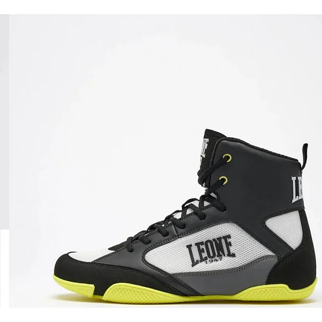 Обувь для бокса LEONE Premium Black/Lime