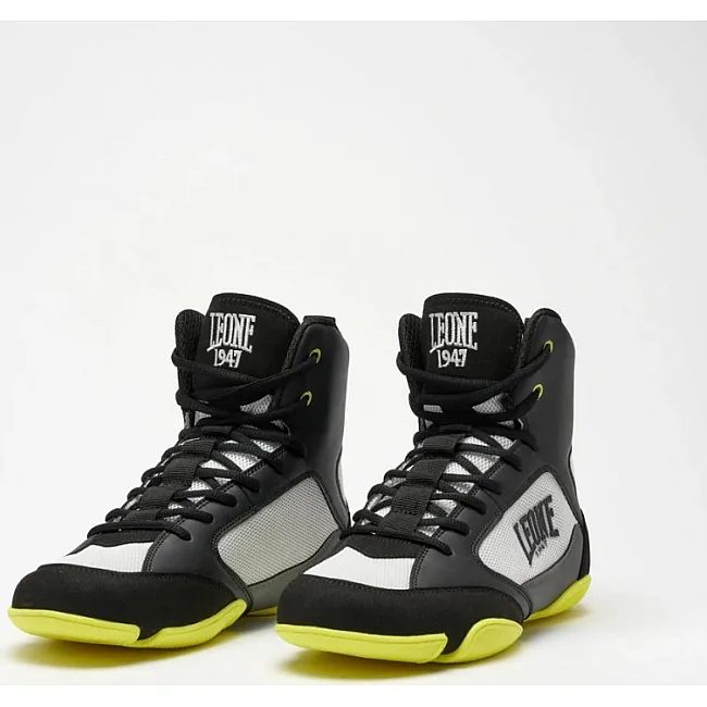 Обувь для бокса LEONE Premium Black/Lime