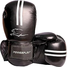 Перчатки для бокса POWERPLAY 3016 Contender Черно-белые