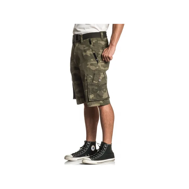 Шорты AFFLICTION Negotiate Cargo Camo