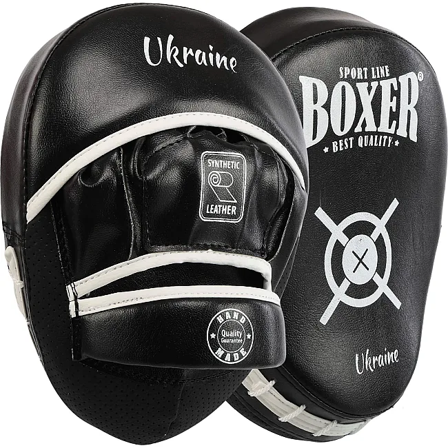 Лапа боксерская изогнутая тренировочная BOXER NEW 2013-N (Черный)