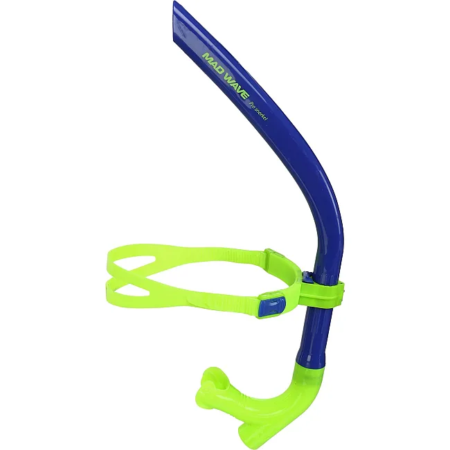 Трубка фронтальная дыхательная для плавания MADWAVE PRO SNORKEL M077301 (Черный)
