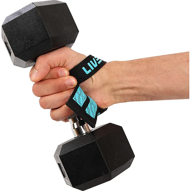 Лямки для тяги WRIST WRAPS LiveUp LP8723 2шт (Синій-чорний)
