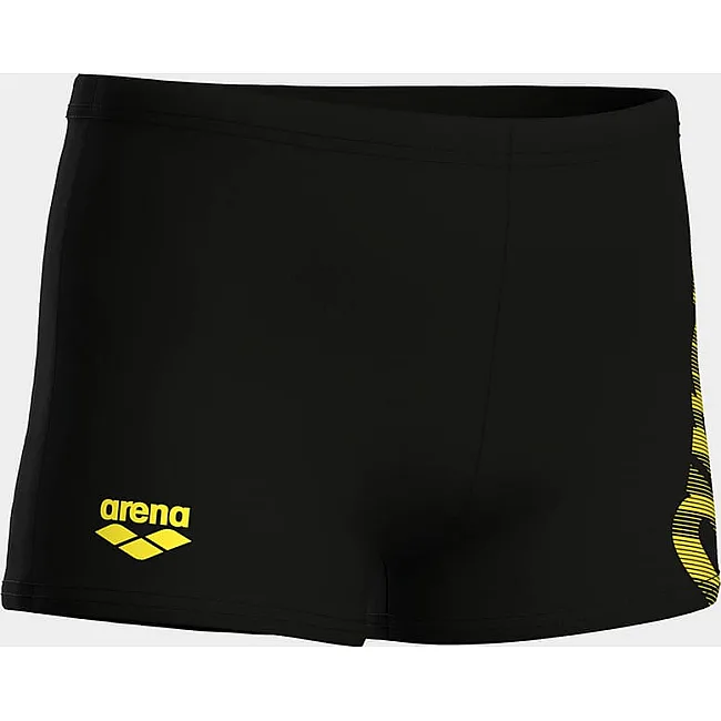 Плавки-шорты для мальчиков Arena GRAPHIC SWIM SHORT черный, желтый (для детей)