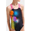 Купальник закрытый для девочек Arena DOTS SWIMSUIT SWIM PRO BACK черный, розовый (для детей)