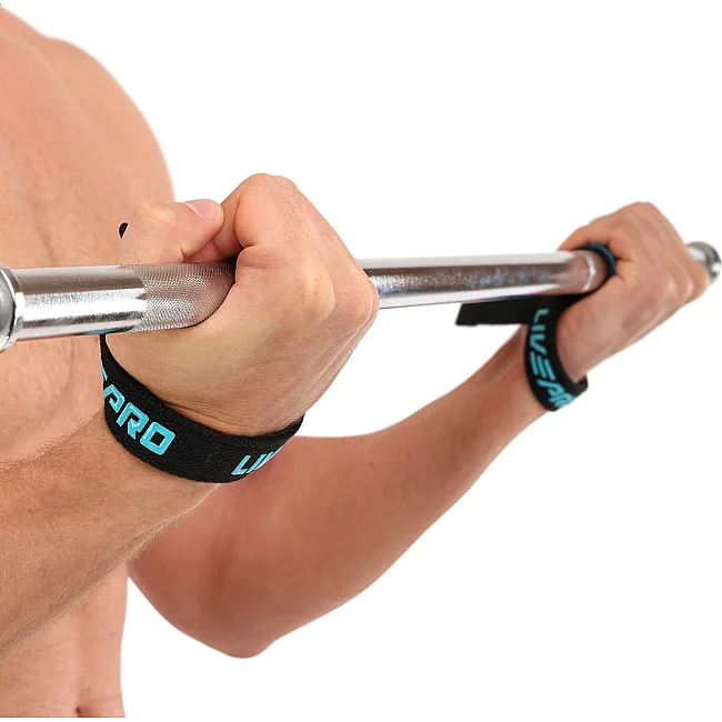 Лямки для тяги WRIST WRAPS LiveUp LP8723 2шт (Синій-чорний)
