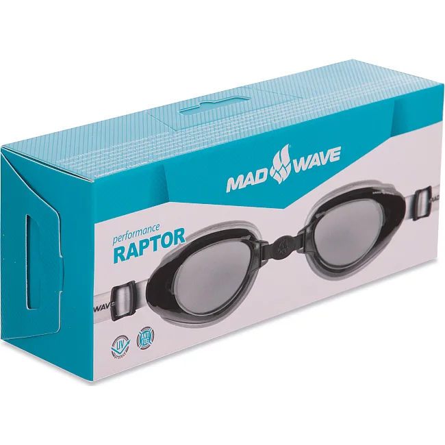 Очки для плавания взрослые MADWAVE
 RAPTOR M0427100 (Черный)