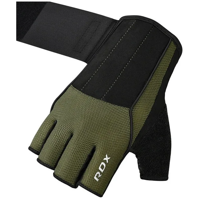 Рукавички для фітнесу RDX W3 ARMY GREEN WITH EVA PADDING-XL