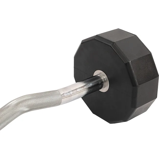 Штанга неразборная с фиксированным весом изогнутая PEV HAMMER STRENGHT TA-9978-35 (Черный)