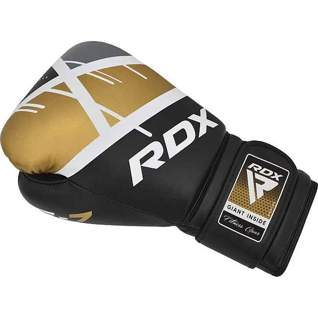 Боксерские перчатки RDX BOXING GLOVES BGR-F7 черный, золотой