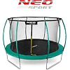 Батут Neo-Sport с внутренней сеткой 12 футов 374 см зеленый