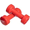 Гантели для фитнеса виниловые ZELART Beauty TA-5225-2 (Красный)