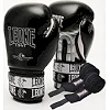 Боксерские перчатки Leone GN208 ICONIC Black (бинты 4м. в комплекте)