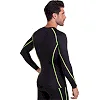 Костюм компрессионный мужской лонгслив и штаны LIDONG LD-1001-LD-1201 (Черный-серый)